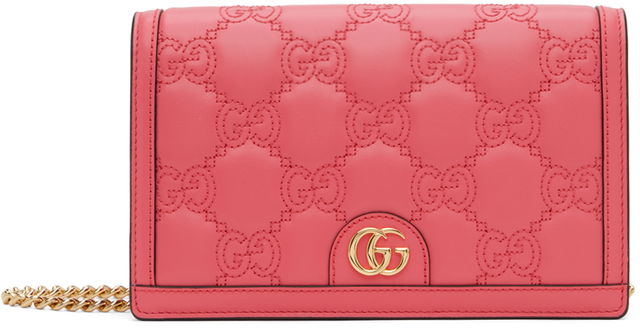 Gucci 699514 DTDHT GG MARMONT HALF-MOON-SHAPED MINI Bag Pink