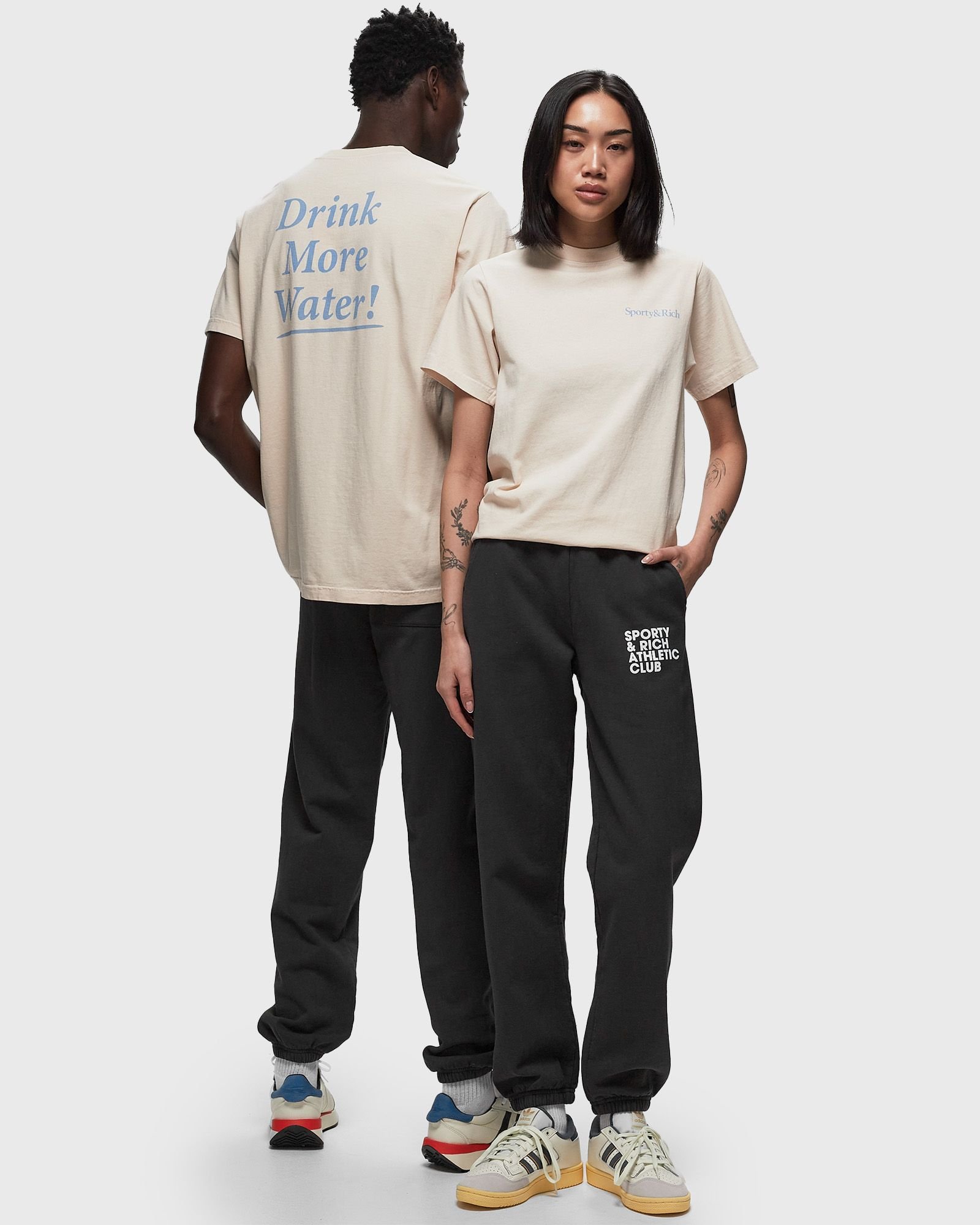 T-shirt Sporty & Rich 'Drink More Water' T-Shirt TSAW2372CR | FLEXDOG