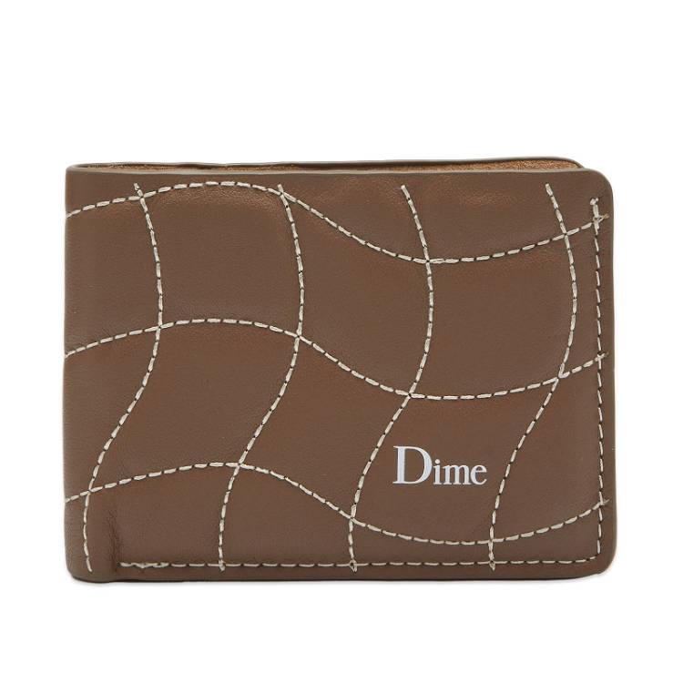 Wallet Dime Quilted Leather Bifold Wallet DIME23D1F46-BRO | FLEXDOG