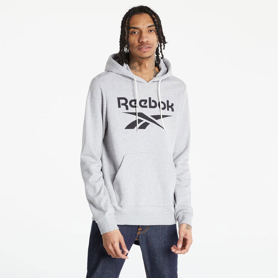 Reebok Apparel Men Reebok Identity Fleece Stacked Logo Pullover Hoodie –  Reebok Canada