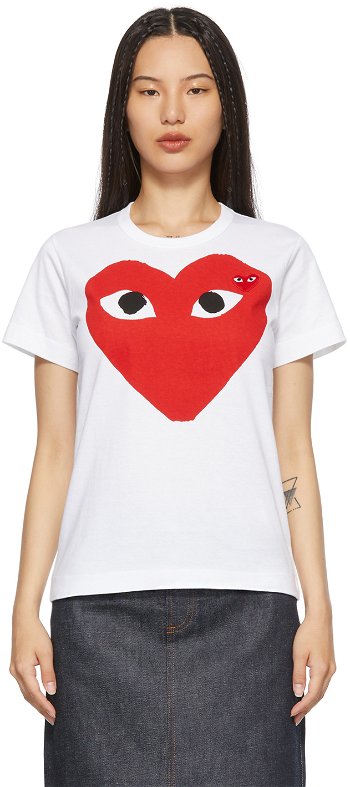 Comme des Garçons COMME des GARÇONS PLAY Large Double Heart T-Shirt T025