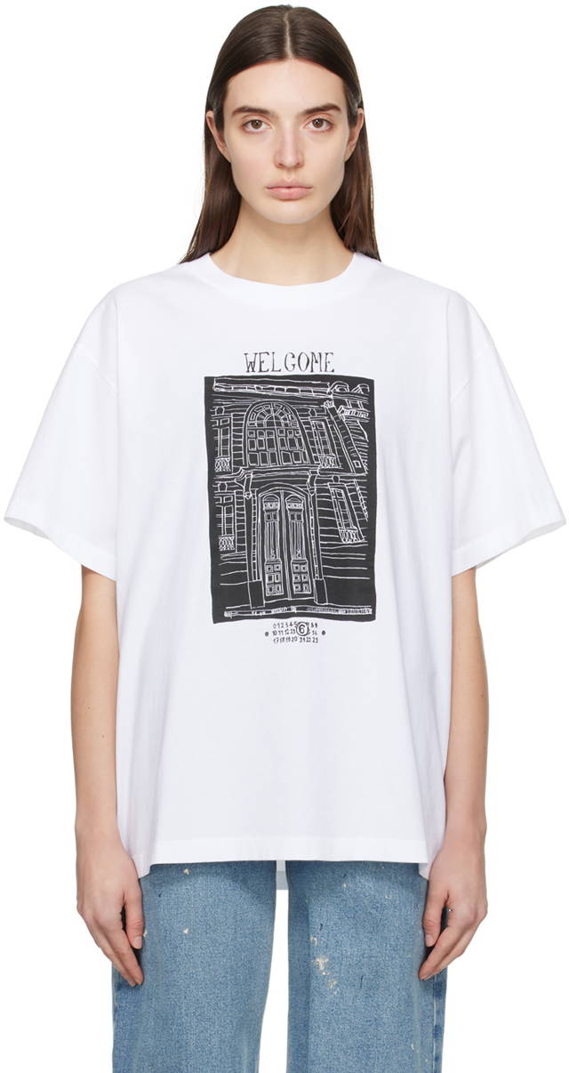 贅沢品 MM6 Maison Backstage Pass MM6 T-shirts cotton Backstage t ...