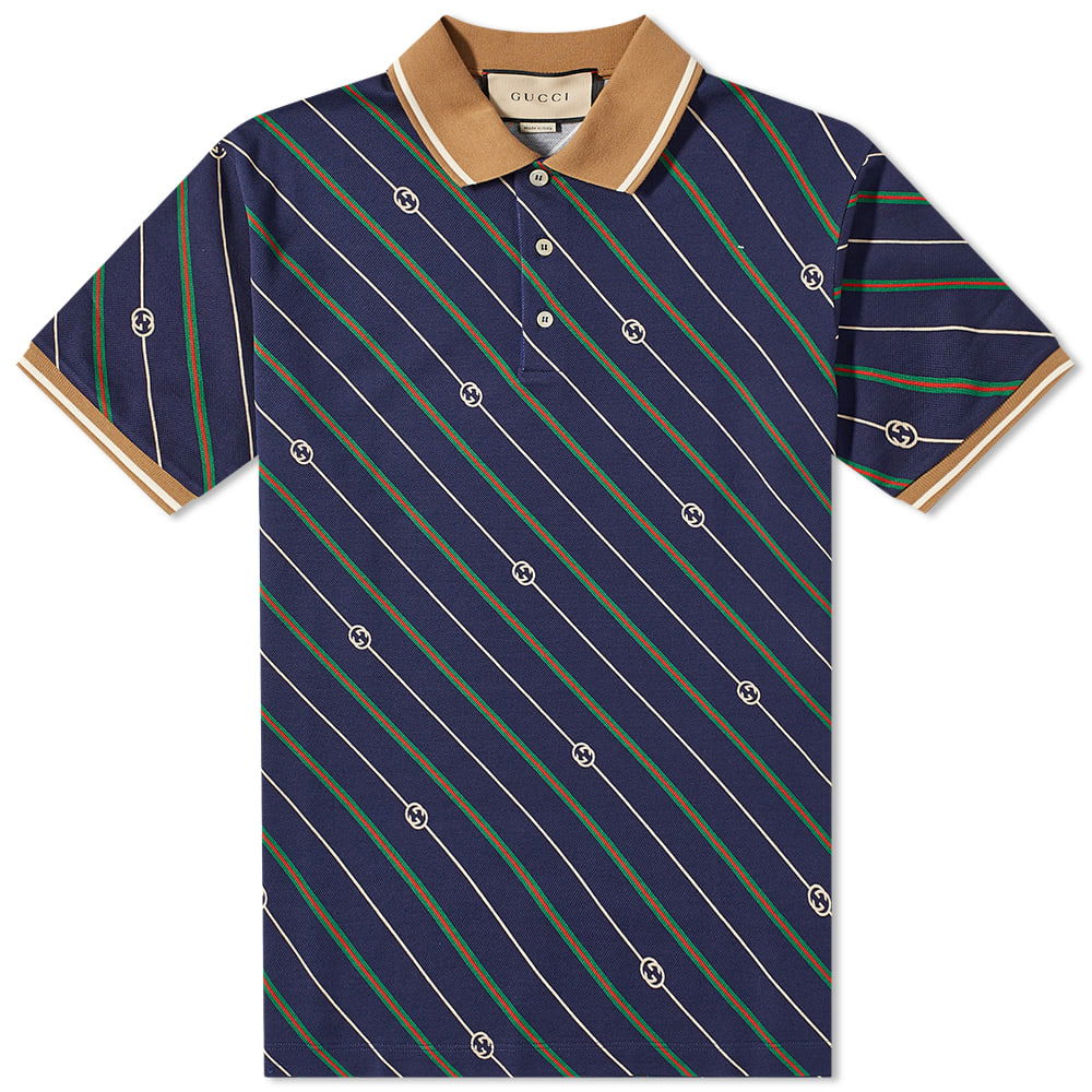 Polo shirt Gucci GG Diag Stripe Polo 717391-XJEWI-4672 | FlexDog