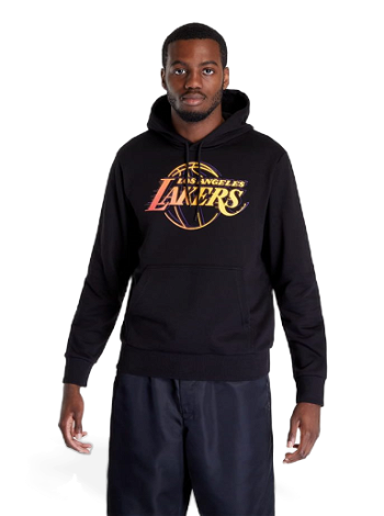 MENS LA Lakers NBA Neon Fade Black Hoodie Black