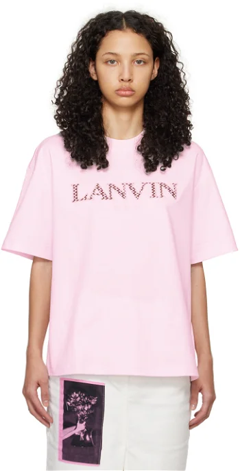 LANVIN Oversized Embroidered Curb T-Shirt RW-TS0022-J207-P24