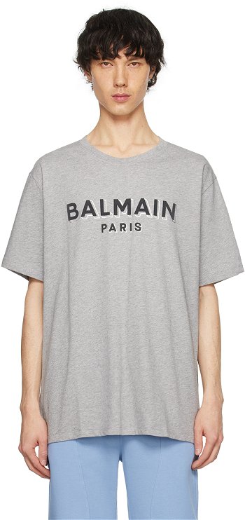 Balmain Metallic Flocked T-Shirt CH1EG010BB99