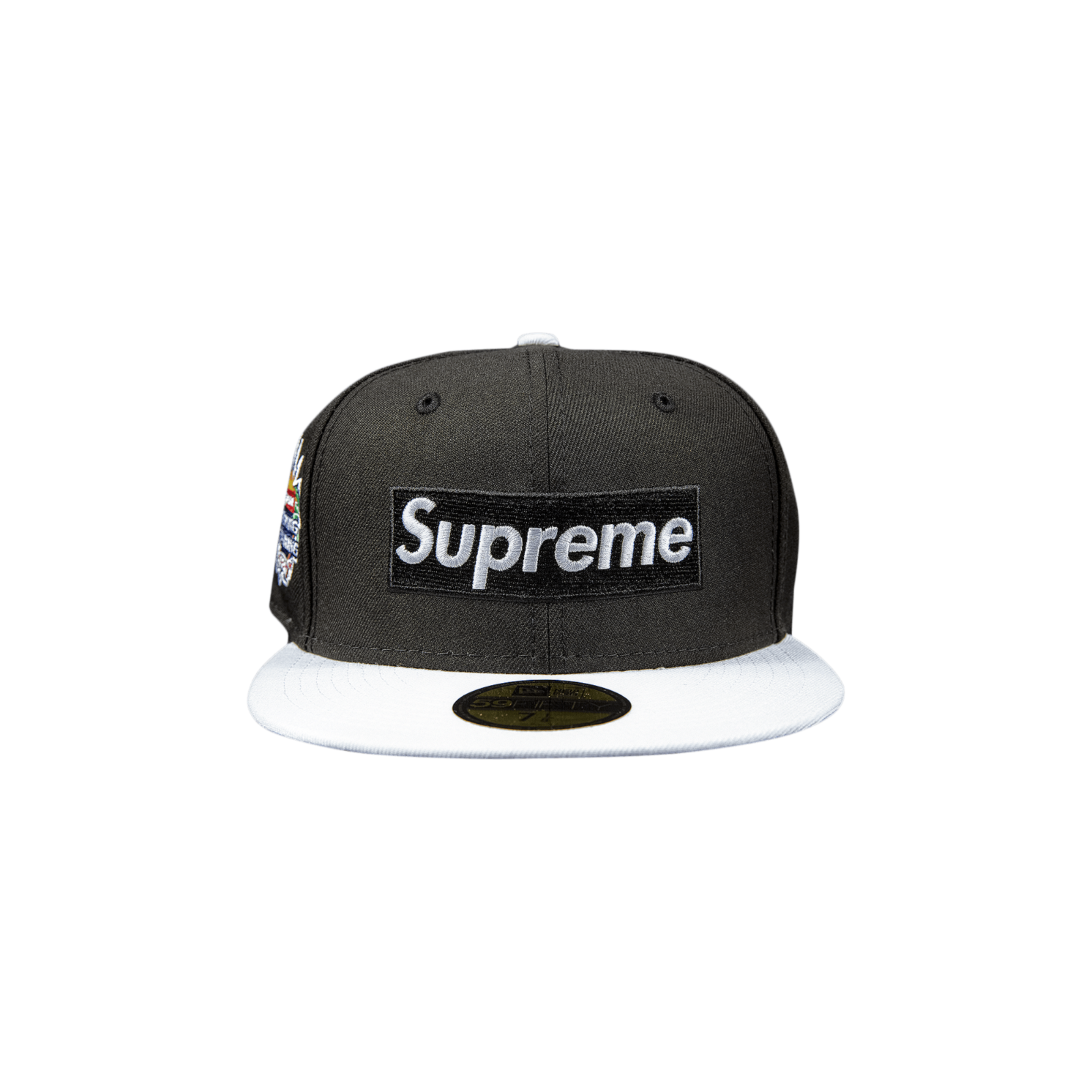 supreme box logo new era 7 5/8 wheat帽子