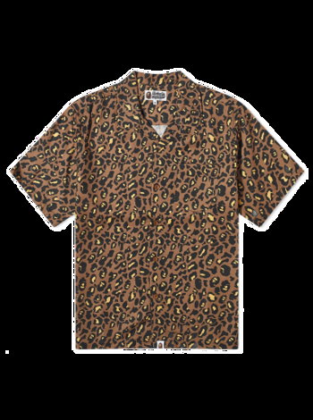 BAPE Leopard Open Collar Shirt Yellow 001SRJ201003I-YLW
