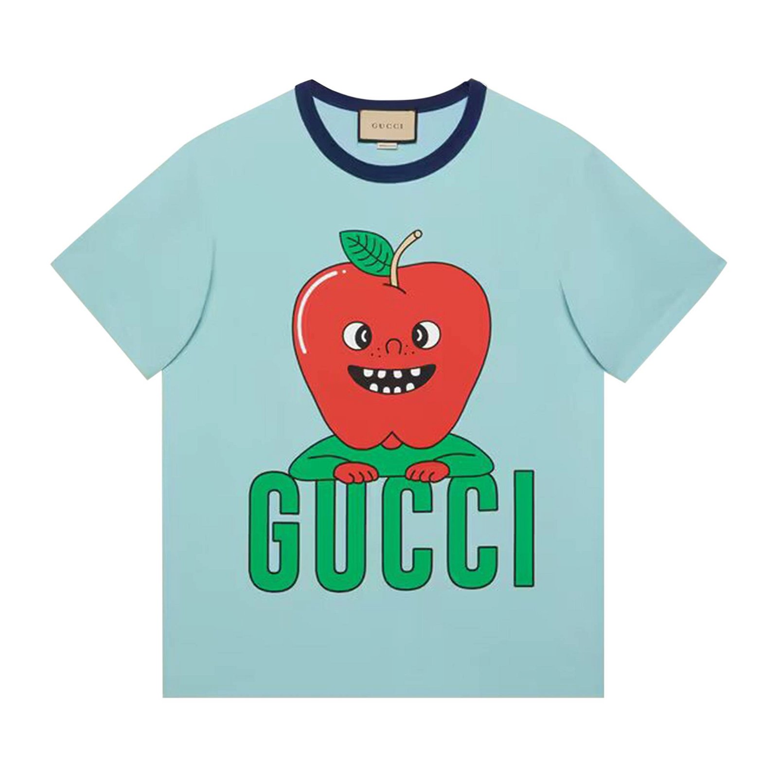 T-shirt Gucci Apple Print Cotton T-Shirt 703439 XJEI2 4673 | FLEXDOG