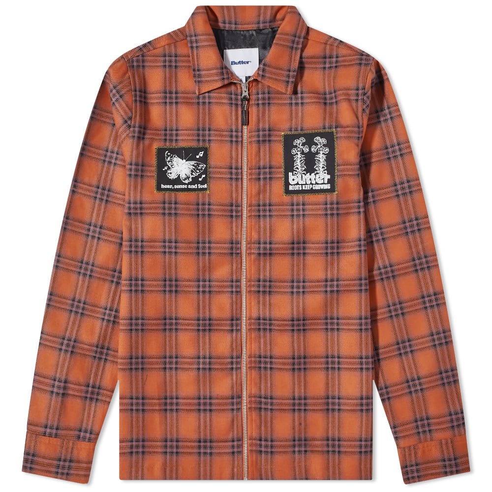 Jacket Butter Goods Melody Plaid Zip Overshirt BGQ12221020-BOP