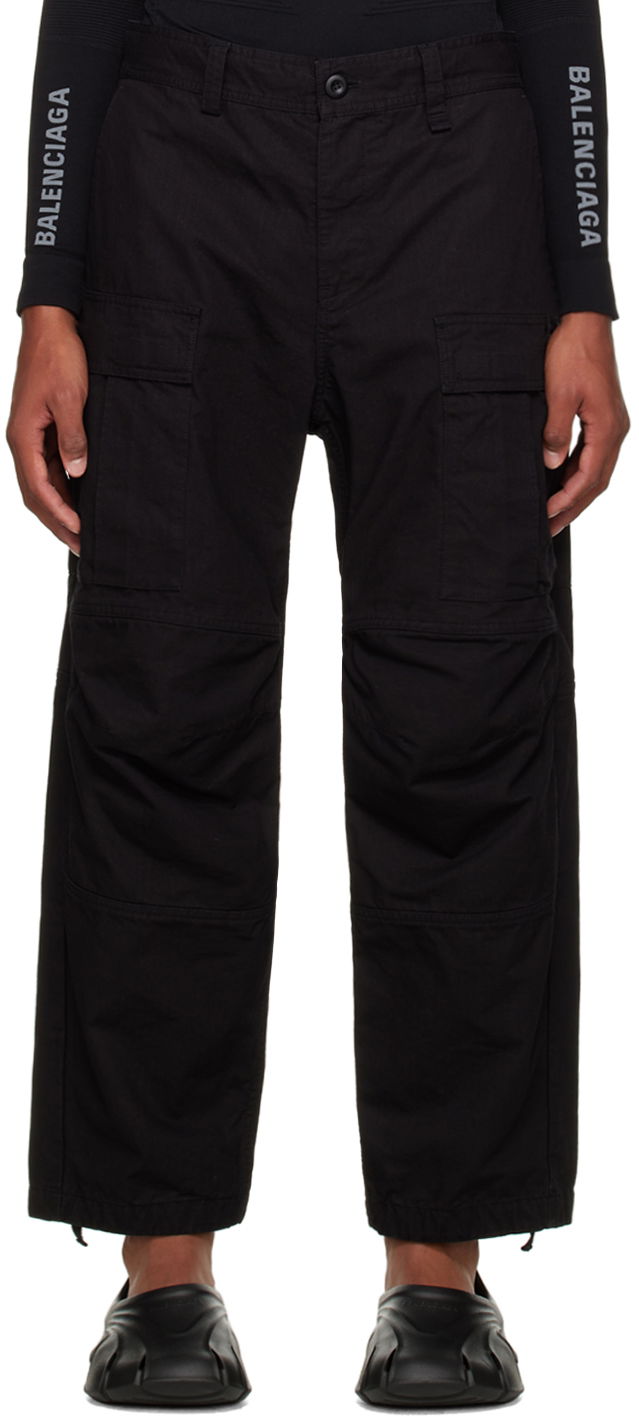 Cargo pants Balenciaga Paneled Cargo Pants 720222-TNP04-1000 | FLEXDOG