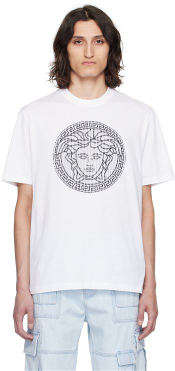 Versace White Medusa Sliced T-Shirt 1013302_1A10721