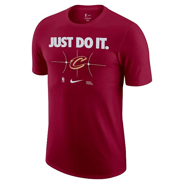 NBA CLEVELAND CAVALIERS ESSENTIAL JUST DO IT T-SHIRT, TEAM RED