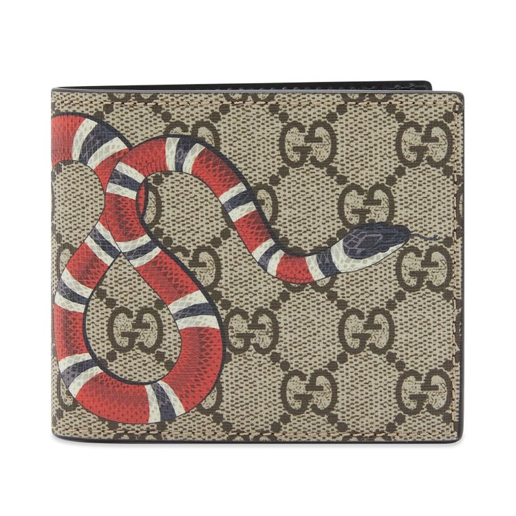 Gucci GG Supreme Monogram Canvas Ophidia Contiental Wallet Beige Red Green