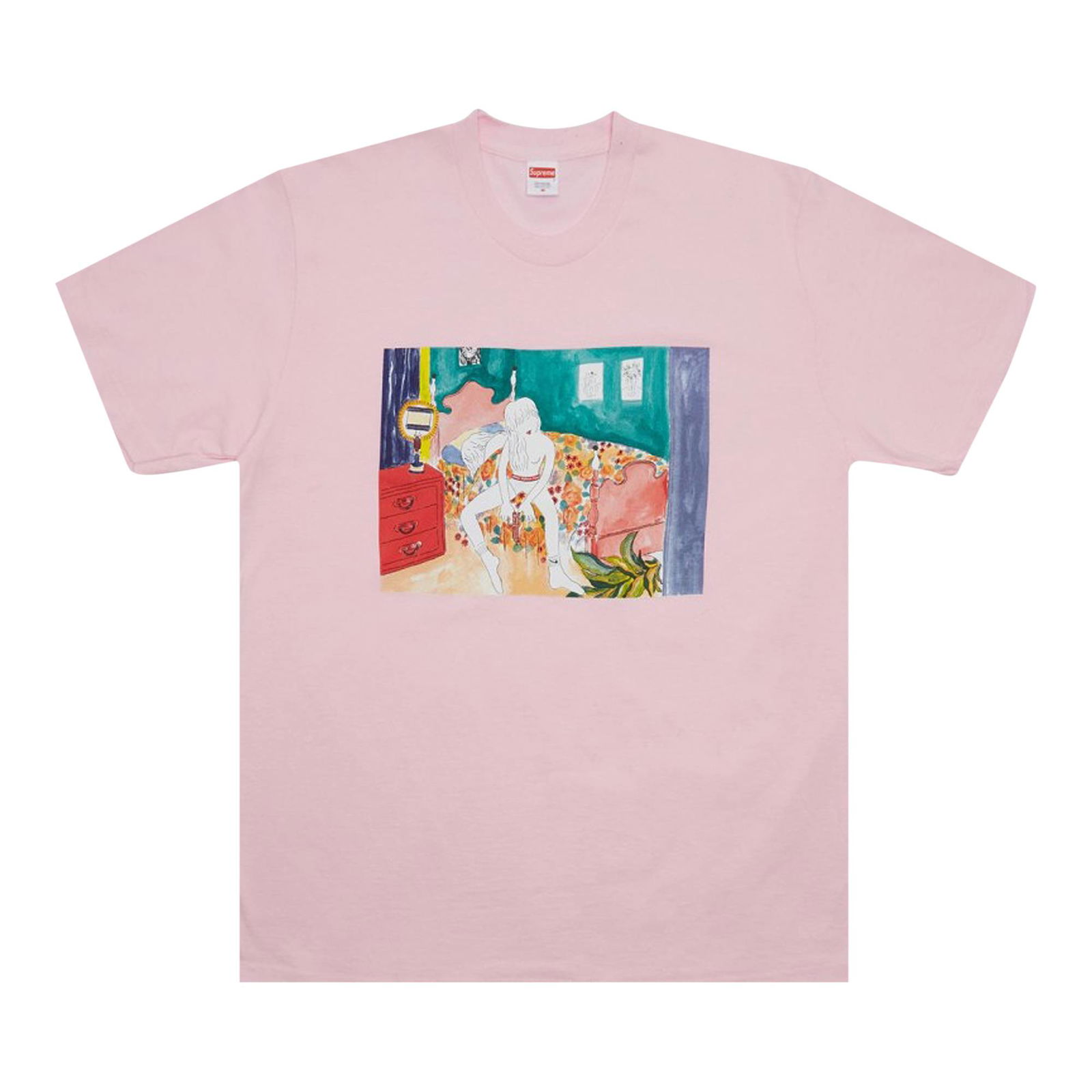 T-shirt Supreme Bedroom Tee FW18T35 LIGHT PINK | FLEXDOG