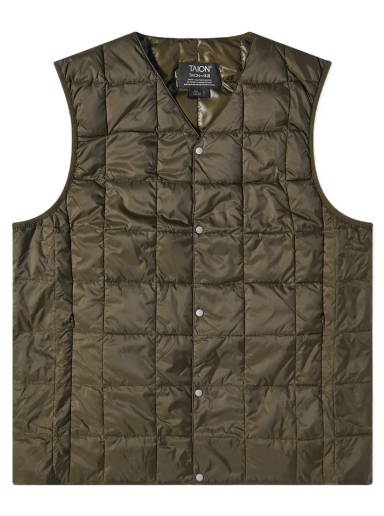 Vest TAION Crew Neck Zip Down Vest TAION-004WZ-OLV | FLEXDOG