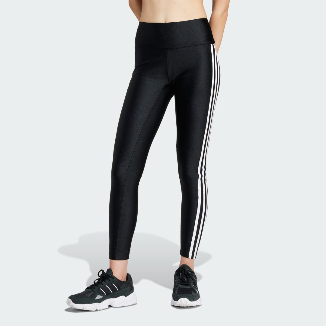 adidas Training Designed To Move three stripe high waisted leggings in  black | ASOS