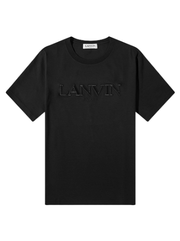 LANVIN Tonal Embroidered Logo Tee Black RM-TS0005-J208-P23-10