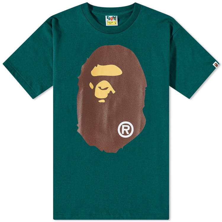 T-shirt BAPE Classic Big Ape Head T-Shirt Green 001TEJ301003M-GRN