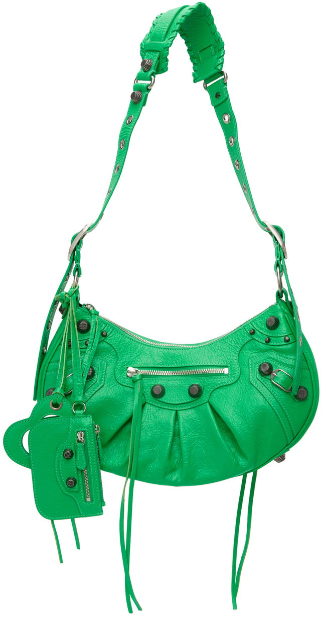 Bottega Veneta Green Crochet Small Point Bag for Women