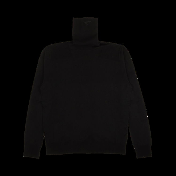 Sweater AMIRI Logo Fitted Turtleneck Sweater WOM05306W0 BLAC | FLEXDOG