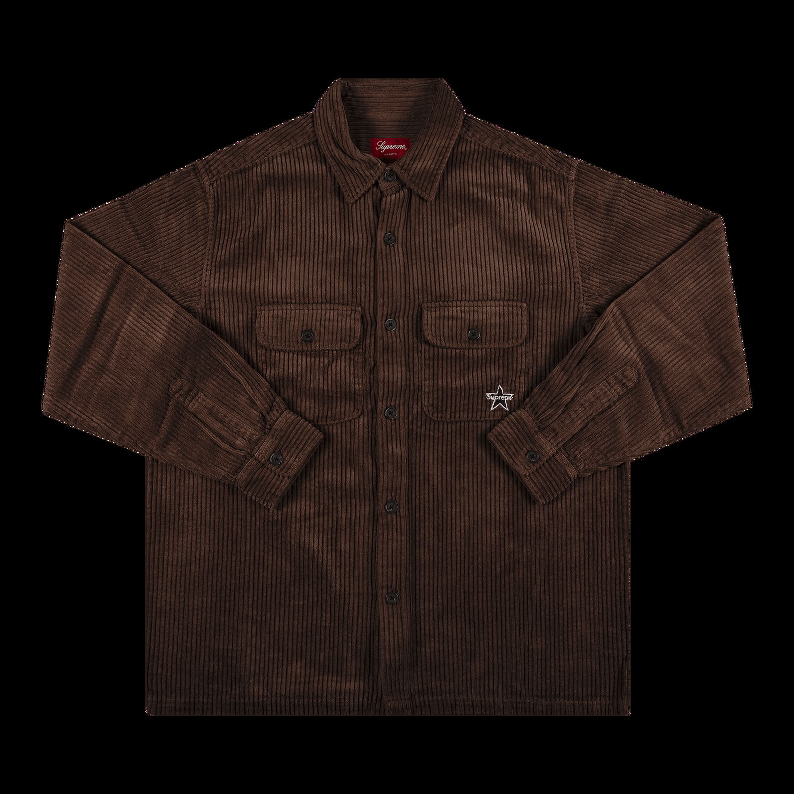 Shirt Supreme Corduroy Shirt SS22S33 BROWN | FLEXDOG