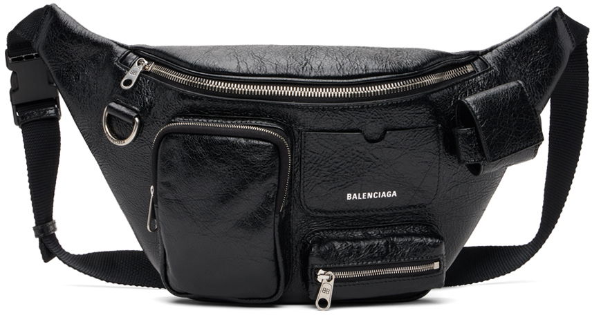 BALENCIAGA Superbusy small crinkled-leather shoulder bag