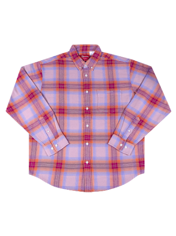 Supreme Brushed Plaid Flannel Shirt SS22S8 PINK