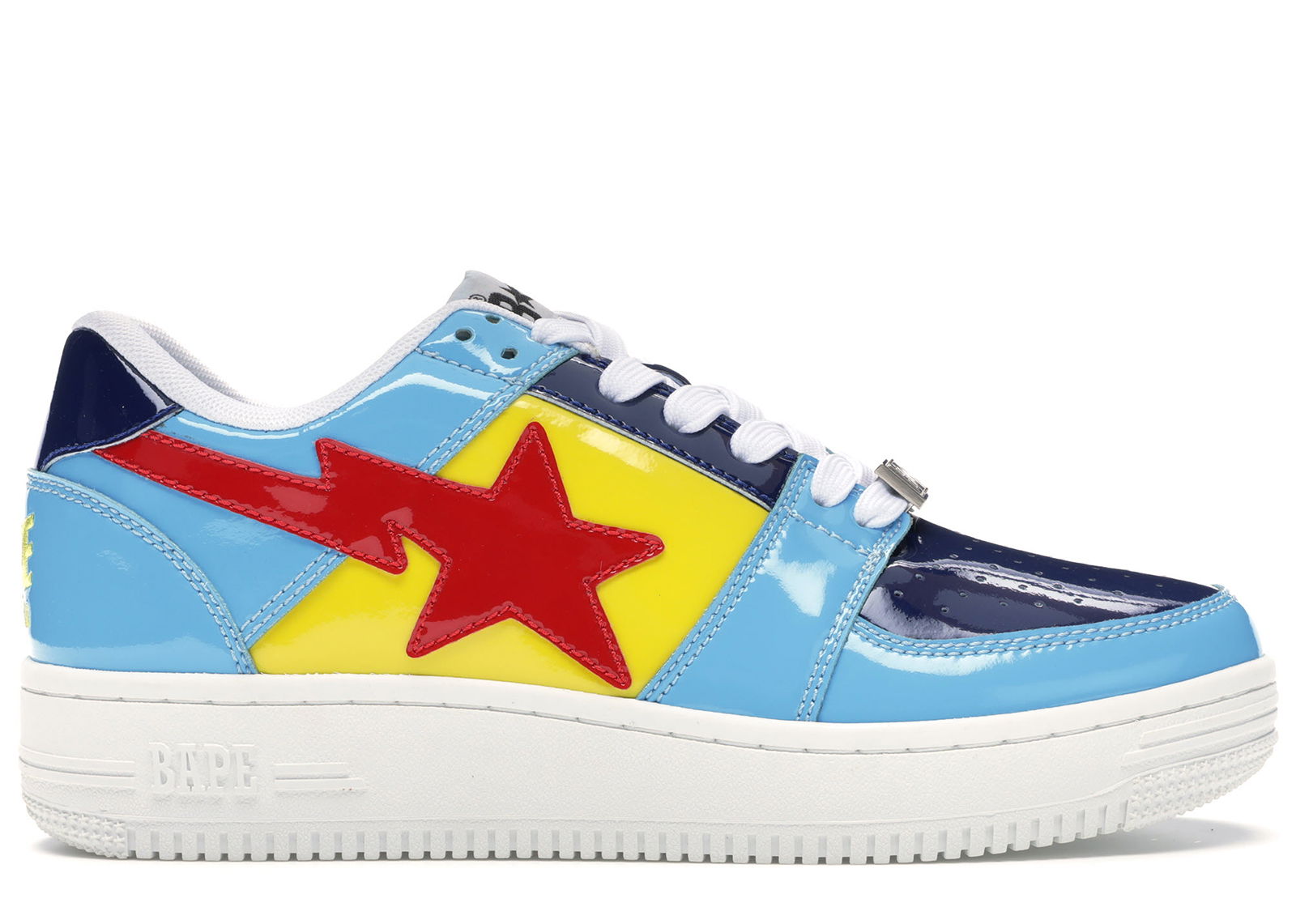 BAPE Bape STA Low Color Block Yellow Navy Baby Blue 1F80191001-BLU