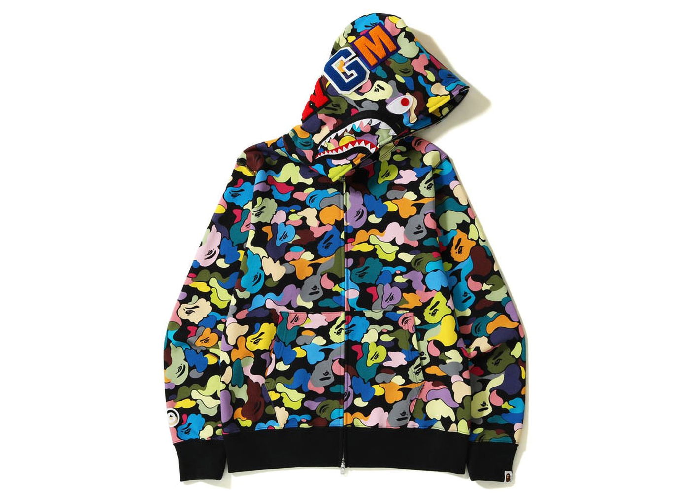 Sweatshirt BAPE Multi Camo Shark Full Zip Hoodie 1I70-115-005