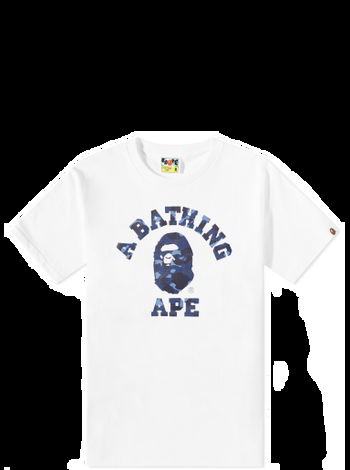 BAPE: Navy Printed T-Shirt