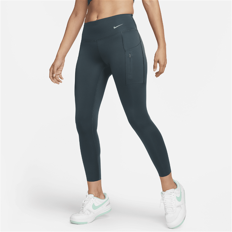Nike - Women's Dri-Fit Go Firm-Support Mid-Rise 7/8 - Leggings - Black /  Black | XL