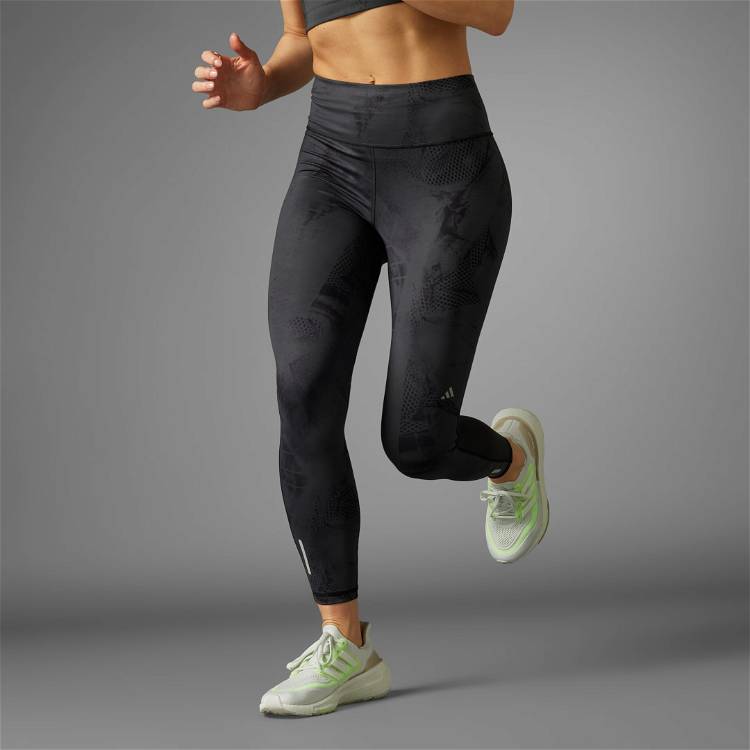 adidas Hyperglam Printed 7/8 Leggings - Grey, Women's Training