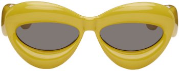 Loewe Yellow Inflated Cateye Sunglasses LW40097I 192337117978