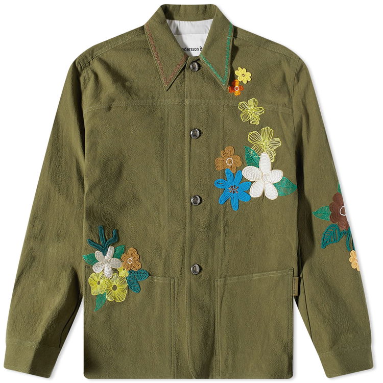 Jacket Andersson Bell Flower Embroidery Chore Jacket AWA534M-KHK