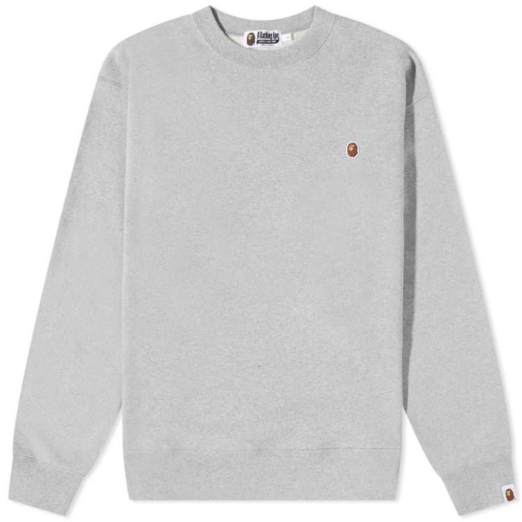 Head One Point Relaxed Fit Crew Sweat Grey