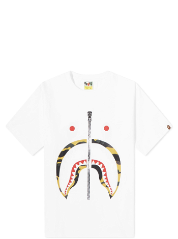 BAPE 1st Camo Shark T-Shirt White Yellow 001TEJ302007L-WHY