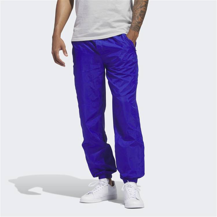 Vintage Adidas Track Pants Stone Blue Nylon Sweatpants White 3
