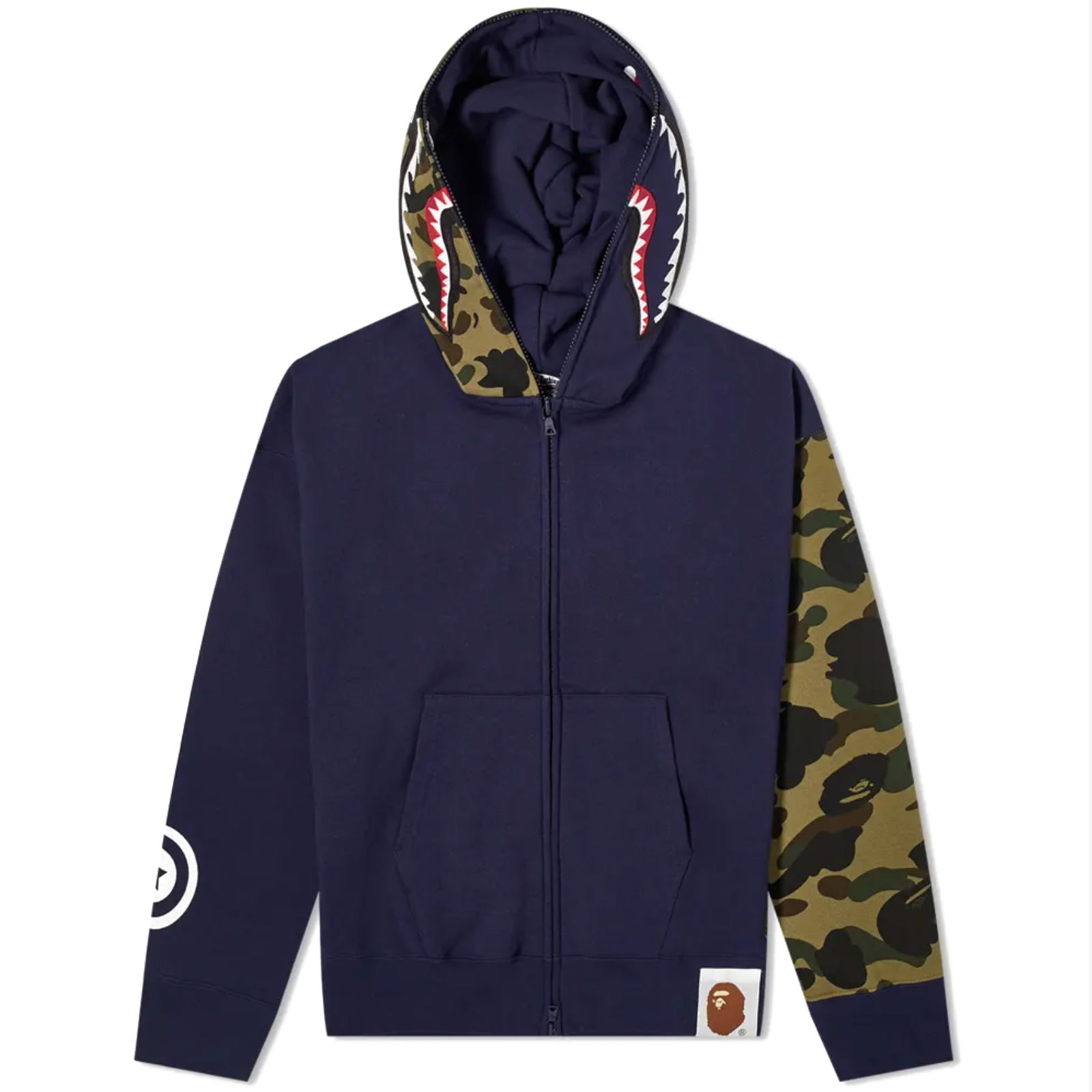 Sweatshirt BAPE Giant Shark Full Zip Hoodie 001ZPG701018X-NVY