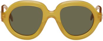 Loewe Yellow Aviator Sunglasses LW40105I@4939N