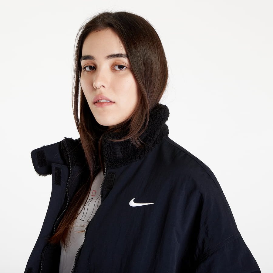 Nike Sportswear Essential Women's Woven Jacket, Black/White, Large