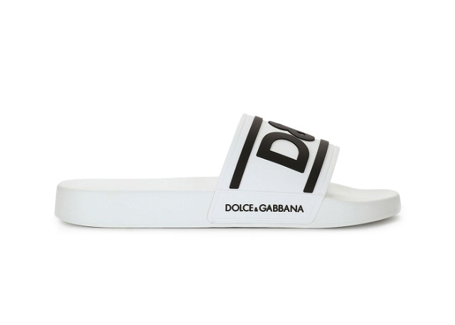 Beachwear Sliders DG Logo White Black