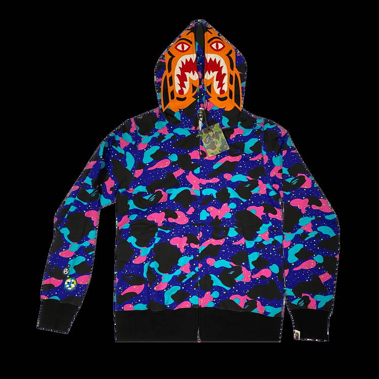 Sweatshirt BAPE x Kid Cudi Tiger Full Zip Hoodie 1G73 115 903 NAVY