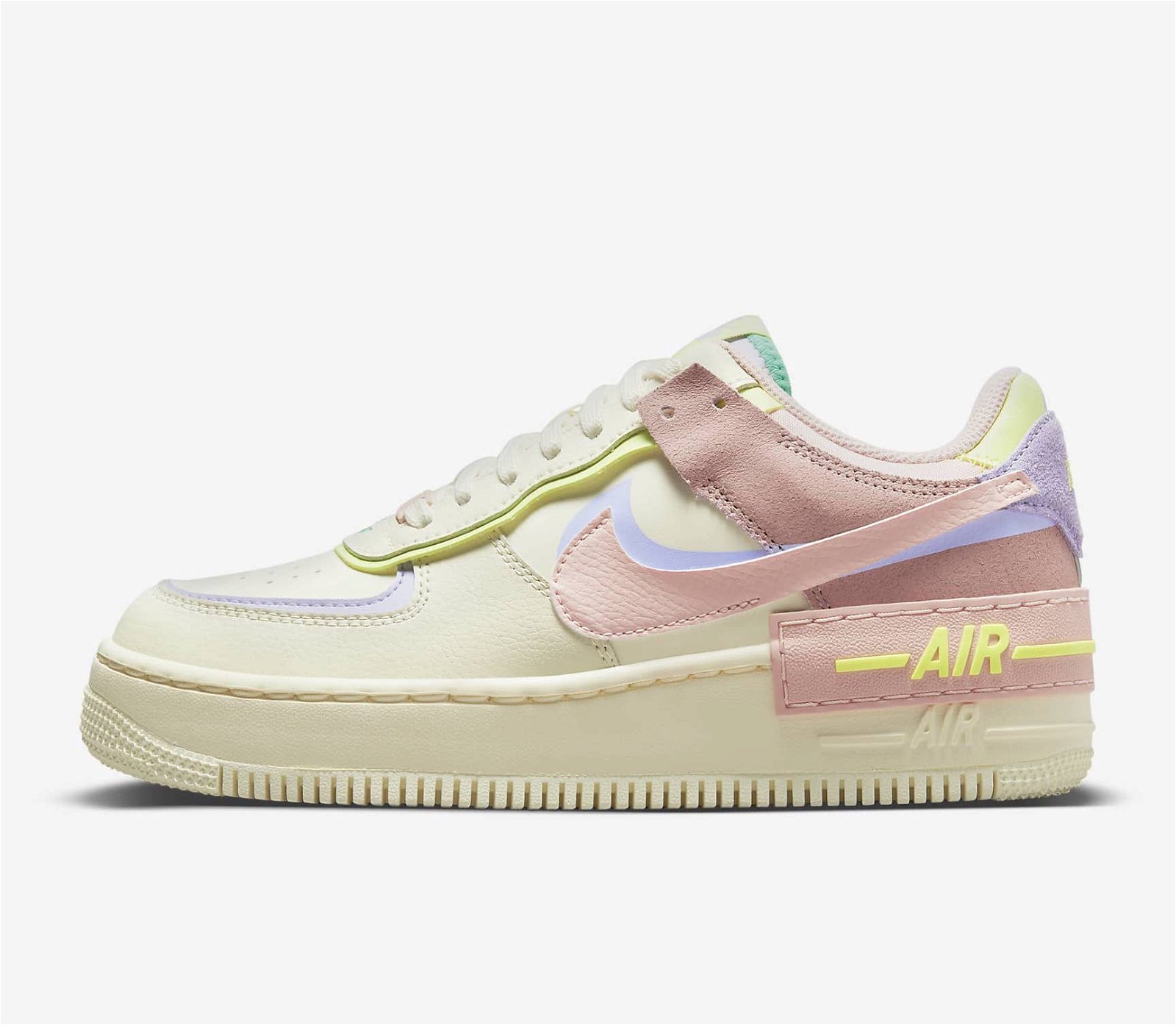 Nike Air Force 1 Shadow Sneakers in White and Pink