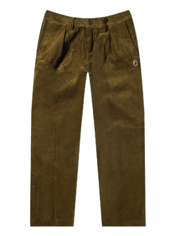 BAPE One Point Loose Fit Corduroy Pant Olive Drab 001PTH701007M-OLD
