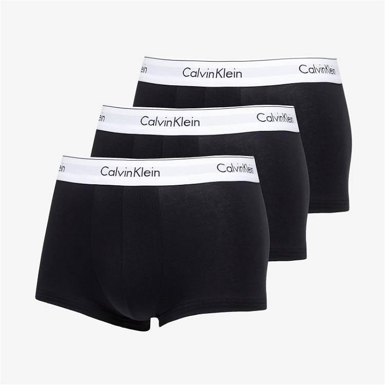 Boxers CALVIN KLEIN Modern Cotton Stretch Low Rise Trunk 3-Pack NB1085A 001