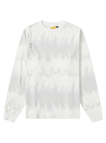 Dime Space Flame LS Shirt White DIMESU236WHT