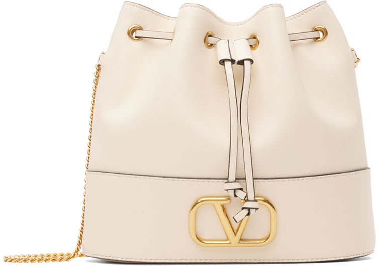 Valentino Garavani Black VLOGO mini leather bucket bag