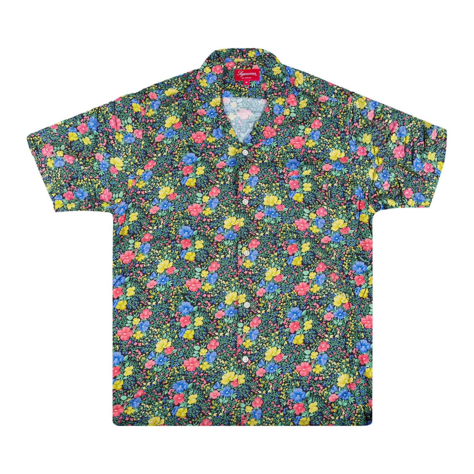 Shirt Supreme Mini Floral Rayon Short-Sleeve Shirt SS19S16 BLACK