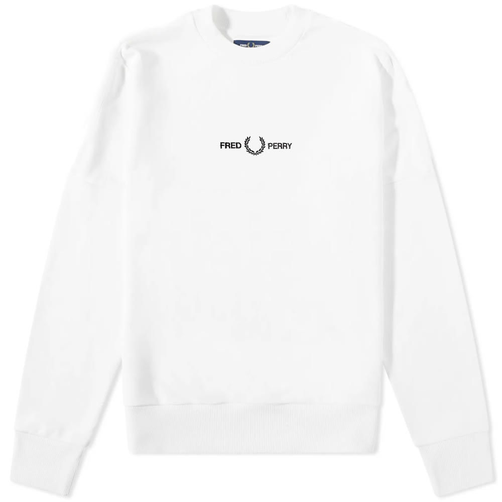 Sweatshirt Fred Perry Embroidered Crew Sweat M4727-129 | FLEXDOG
